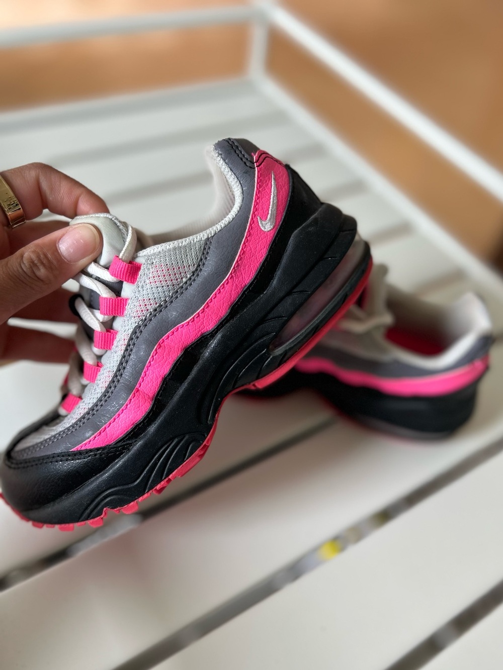 Nike Kids Black, Gray & Pink Sneakers